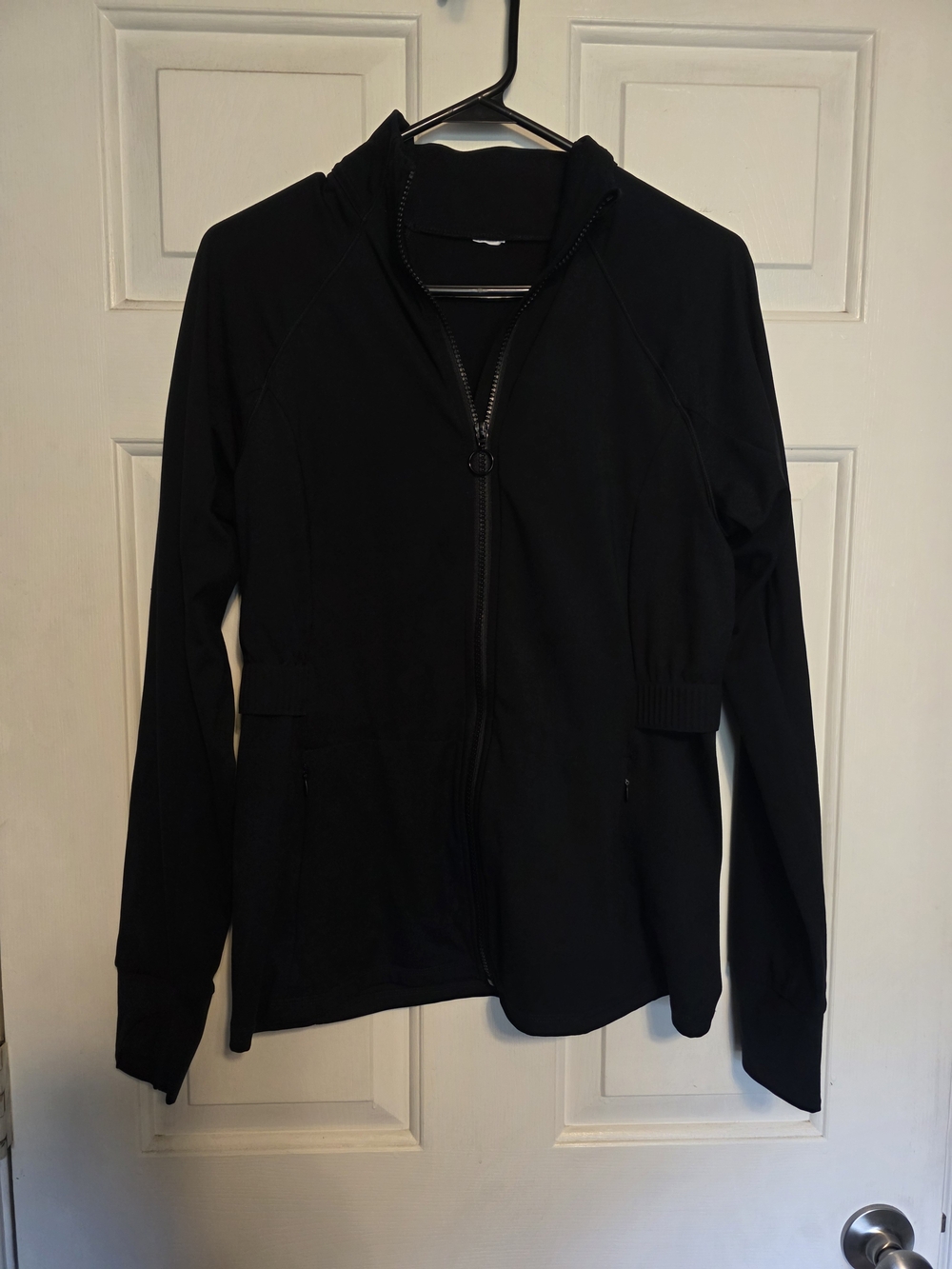 Fabletics Black Hooded Zip Jacket